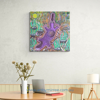 Thumbnail for PLATYPUS BY THE MACQUARIE RIVER Framed Canvas Print by Mirree Contemporary Aboriginal Art