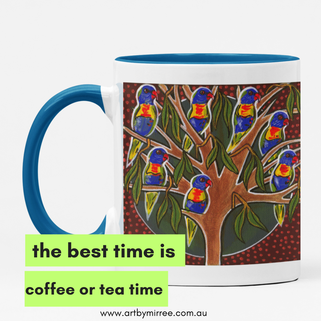 Rainbow Lorikeets in Tree MUG