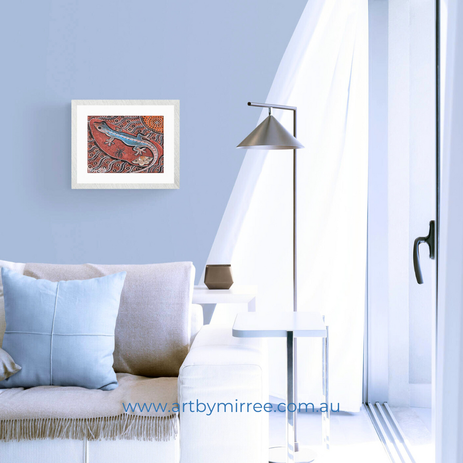 'GECKO' A3 Girlcee Print by Mirree Contemporary Aboriginal Art