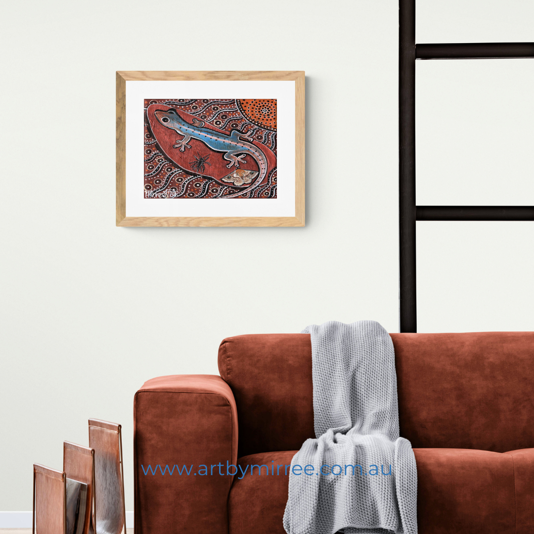 'GECKO' A3 Girlcee Print by Mirree Contemporary Aboriginal Art
