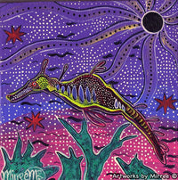 Thumbnail for Sydney Weedy Seadragon Framed Canvas Print by Mirree Contemporary Aboriginal Art