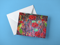 Thumbnail for Ancestral Lady Beetle Aboriginal Art Animal Dreaming A6 Greeting Card Single by Mirree