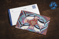 Thumbnail for Blue Wren Universal Spirit Dreaming Aboriginal Art A6 blank PostCard Single by Mirree