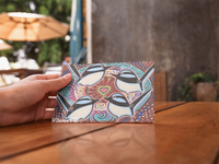 Thumbnail for Blue Wren Universal Spirit Dreaming Aboriginal Art A6 blank PostCard Single by Mirree
