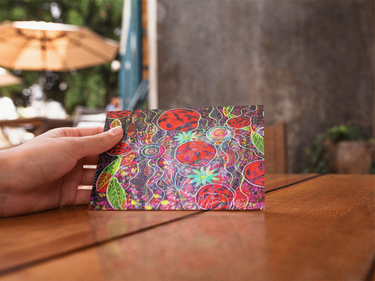 Ancestral Lady Beetles Aboriginal Art by Mirree A6 blank PostCard Single