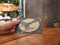 Thumbnail for Dreamtime Eagle Universal Spirit Dreaming Aboriginal Art A6 PostCard Single by Mirree