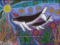 Thumbnail for Whale and Baby Dreaming Contemporary Aboriginal Art Original Painting by Mirree