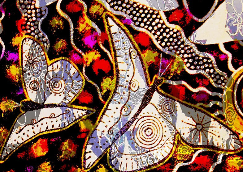 Ancestral Butterfly Giclee Aboriginal Art Print by Mirree