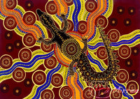 Thumbnail for Crocodile Spirit Power Dreaming Giclee Aboriginal Art Print by Mirree