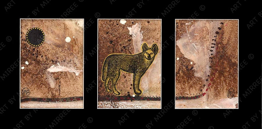 Dingo Spirit of the Dreamtime Original Painting by Mirree