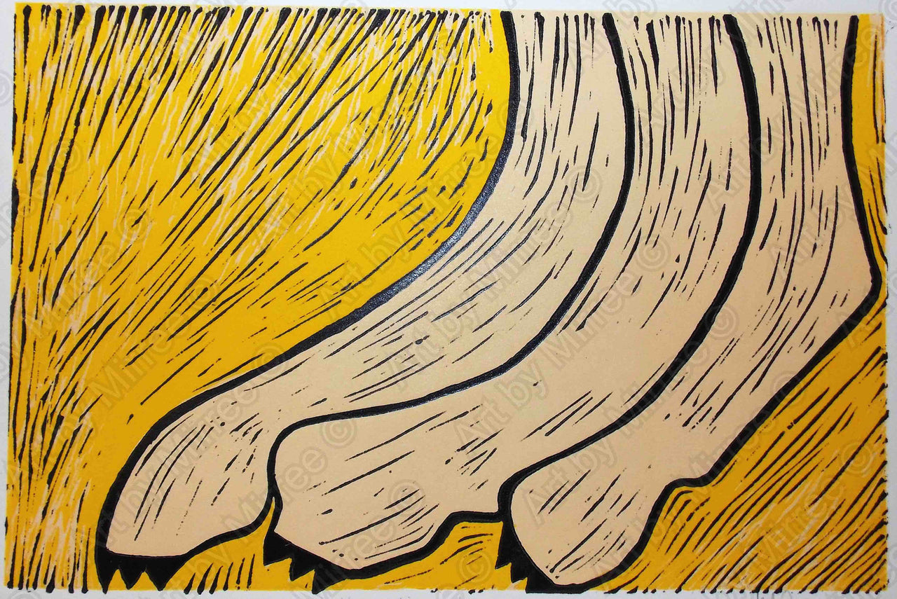 Extra Large Version Limited Edition Dingo Claws Girlcee Print by Mirree Contemporary Aboriginal Art