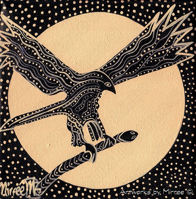 DREAMTIME EAGLE DREAMING Framed Canvas Print by Mirree Contemporary Aboriginal Art