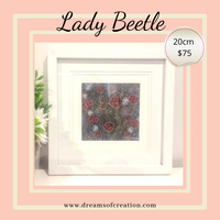 Thumbnail for 'Ancestral Lady Beetle' 20cm Framed CANVAS PRINT by Mirree Contemporary Aboriginal Art