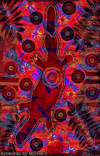 Thumbnail for Platypus with Dragonfly Paintings A3 Girlcee Print by Mirree Contemporary Aboriginal Art