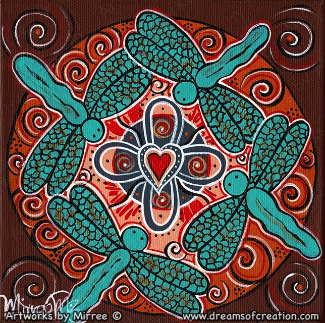 Sister Dreaming Framed Canvas Print by Mirree Contemporary Aboriginal Art