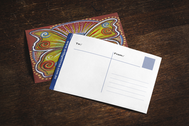 Rebirth Butterfly Aboriginal Art by Mirree A6 PostCard Single