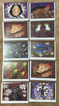 Thumbnail for Gift Pack of 10 Gift Cards - Flower Medicine A6 Gift Cards with story on back, blank inside #3