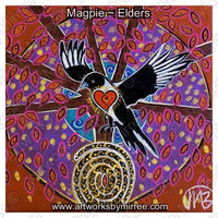 Thumbnail for Magpie Dreaming Framed Canvas Print by Mirree Contemporary Aboriginal Art