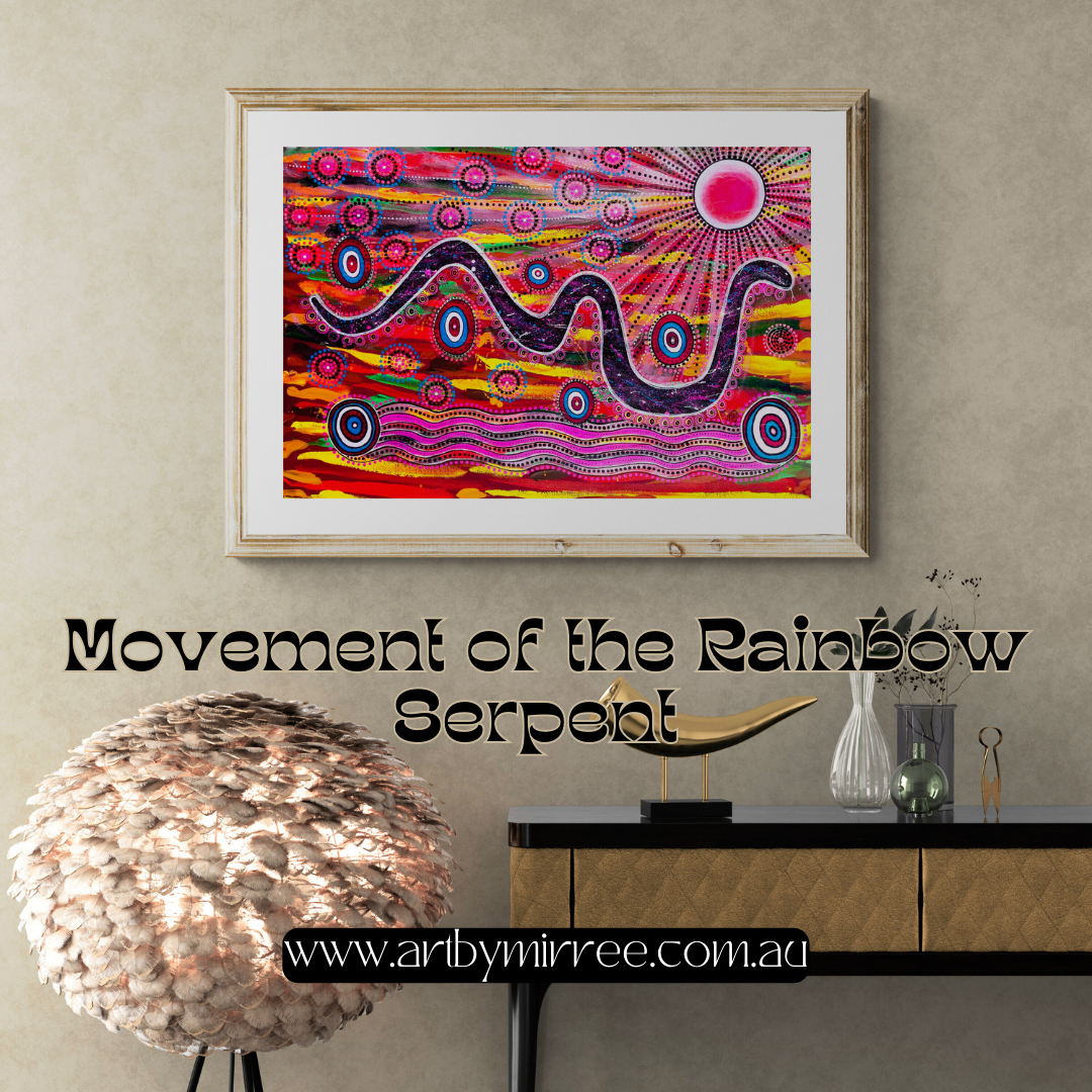 'Rainbow Serpent' ORIGINAL PAINTING by Mirree Contemporary Aboriginal Art