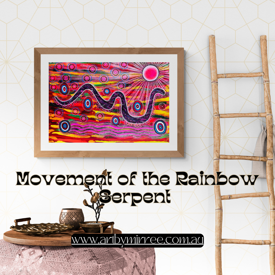 'Rainbow Serpent' ORIGINAL PAINTING by Mirree Contemporary Aboriginal Art