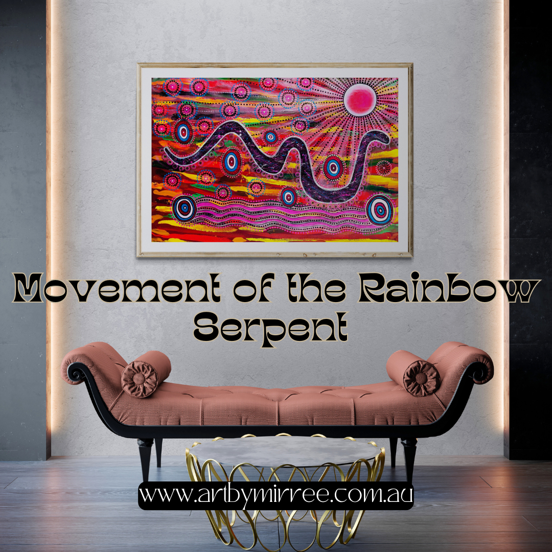 'Rainbow Serpent' ORIGINAL PAINTING by Mirree Contemporary Aboriginal Art