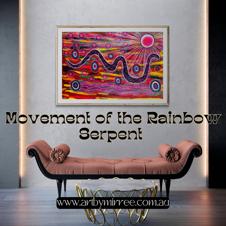 'Rainbow Serpent' ORIGINAL PAINTING by Mirree Contemporary Aboriginal Art