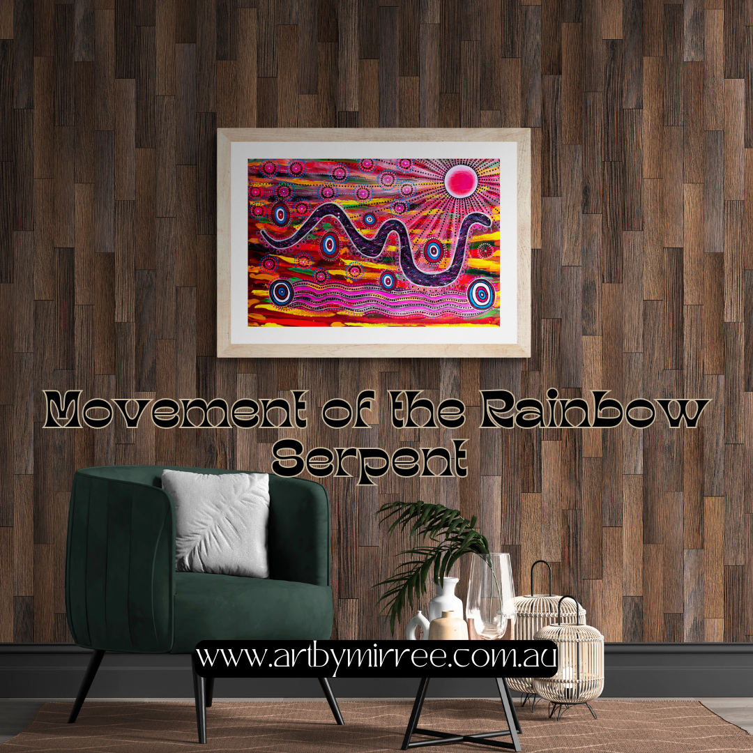 'Rainbow Serpent' ORIGINAL PAINTING by Mirree Contemporary Aboriginal Art