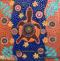 Thumbnail for 'Turtle by Sunset Dreaming' Original Painting by Mirree Contemporary Dreamtime Animal Dreaming