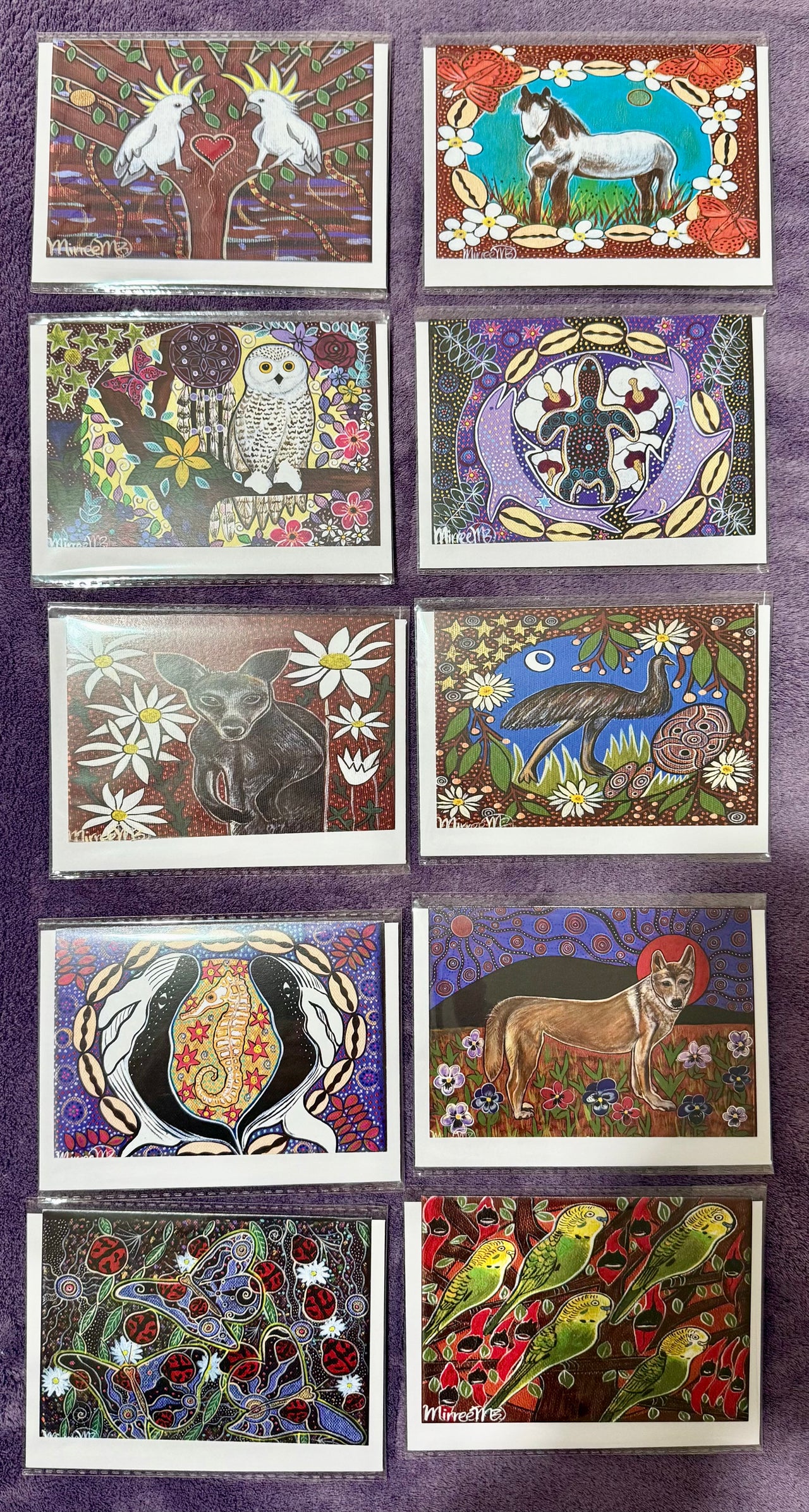 Gift Pack of 10 Gift Cards - Flower Medicine A6 Gift Cards with story on back, blank inside #1