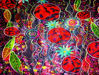 Thumbnail for Ancestral Lady Beetles Painting A4 Girlcee Print by Mirree Contemporary Aboriginal Art