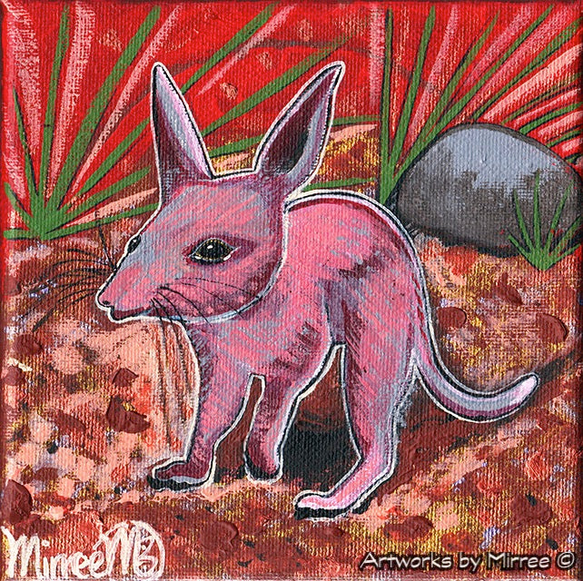 'Australian Bush Bilby' Original Painting by Mirree Contemporary Dreamtime Animal Dreaming