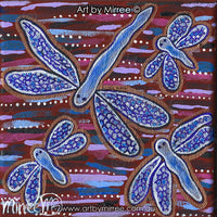 Thumbnail for Dragonfly Dreaming Contemporary Aboriginal Art Original Painting by Mirree