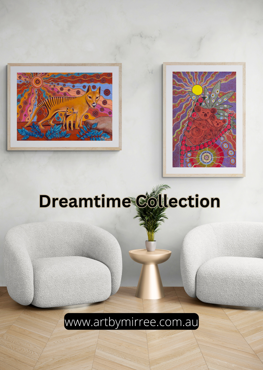 'Koala and Baby' ORIGINAL PAINTING by Mirree Contemporary Aboriginal Art