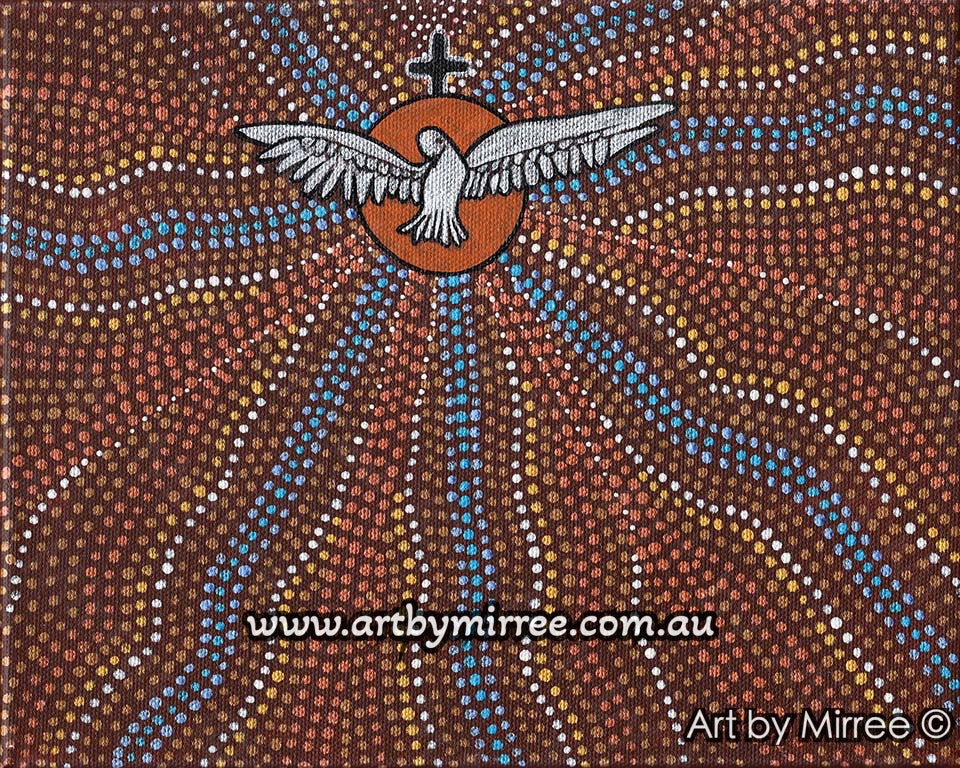 Holy Spirit Contemporary Aboriginal Art Original Painting by Mirree