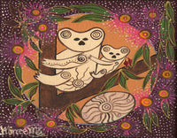 Thumbnail for Koala and Baby Dreaming with Coolamon and Flower Medicine A6 Greeting Card Single by Mirree