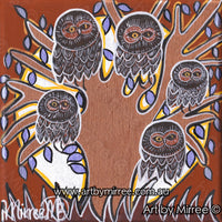 Thumbnail for Owls Life Changes Contemporary Aboriginal Art Original Painting by Mirree