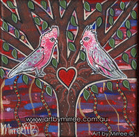 Thumbnail for 'Australian Pink Galah' Heart of Growth Original Painting by Mirree Contemporary Dreamtime Animal Dreaming