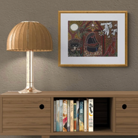 Thumbnail for Aboriginal Australian Art Nativity Scene A3 Girlcee Print by Mirree Contemporary Aboriginal Art