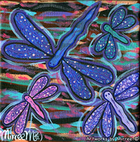 Thumbnail for Dragonfly Swamp Framed Canvas Print by Mirree Contemporary Aboriginal Art