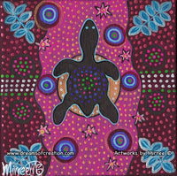 Thumbnail for Turtle by Sunlight Framed Canvas Print by Mirree Contemporary Aboriginal Art