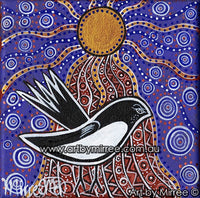 Thumbnail for 'Willie Wagtail Dreaming' Original Painting by Mirree Contemporary Dreamtime Animal Dreaming