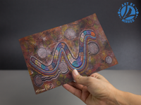 Thumbnail for Rainbow Serpent Creator Spirit Dreaming Aboriginal Art A6 blank PostCard Single by Mirree