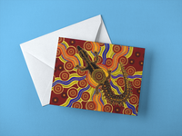 Thumbnail for Crocodile Aboriginal Art Spirit Power A6 Gift Card Single by Mirree