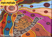 Thumbnail for 'Woodland Guardians Koala and Baby' Aboriginal Art A6 Story PostCard Single by Mirree
