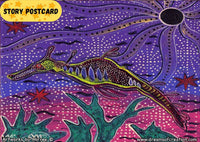 Thumbnail for 'Australian Weedy Seadragon' Aboriginal Art A6 Story PostCard Single by Mirree