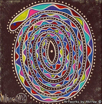 Thumbnail for RESTING RAINBOW SERPENT Framed Canvas Print by Mirree Contemporary Aboriginal Art