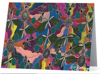 Thumbnail for Original Luxury Ancestral Bee Aboriginal Art Animal Dreaming Greeting Card Single by Mirree