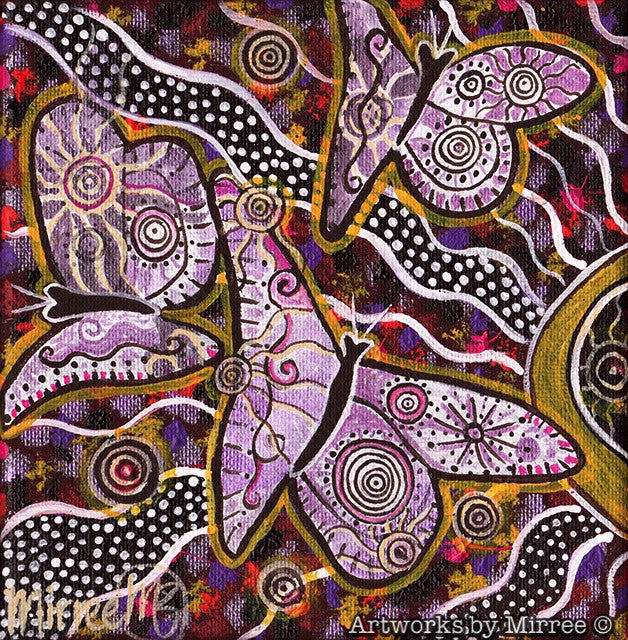 'ANCESTRAL BUTTERFLY' Original Painting by Mirree Contemporary Dreamtime Animal Dreaming