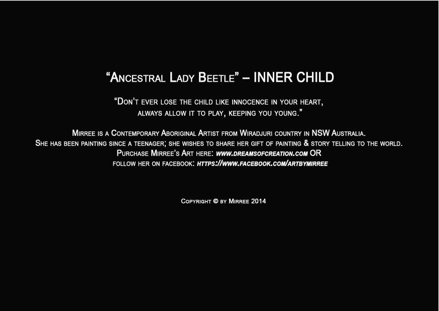 Pack of 10 Ancestral Lady Beetle Aboriginal Art Animal Dreaming A6 Gift Cards by Mirree