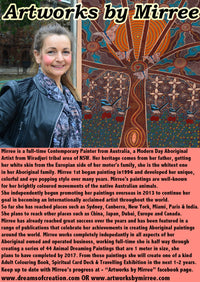 Thumbnail for 'Pink Lotus with Dragonfly' 1 Original Painting by Mirree Contemporary Dreamtime Animal Dreaming